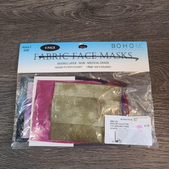 Boho ME Fashion Face Masks Set of 4 - Picture 1 of 2